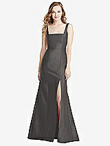 Front View Thumbnail - Caviar Gray Bella Bridesmaids Dress BB135