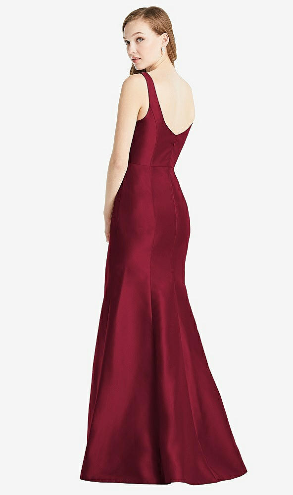 Back View - Burgundy Bella Bridesmaids Dress BB135