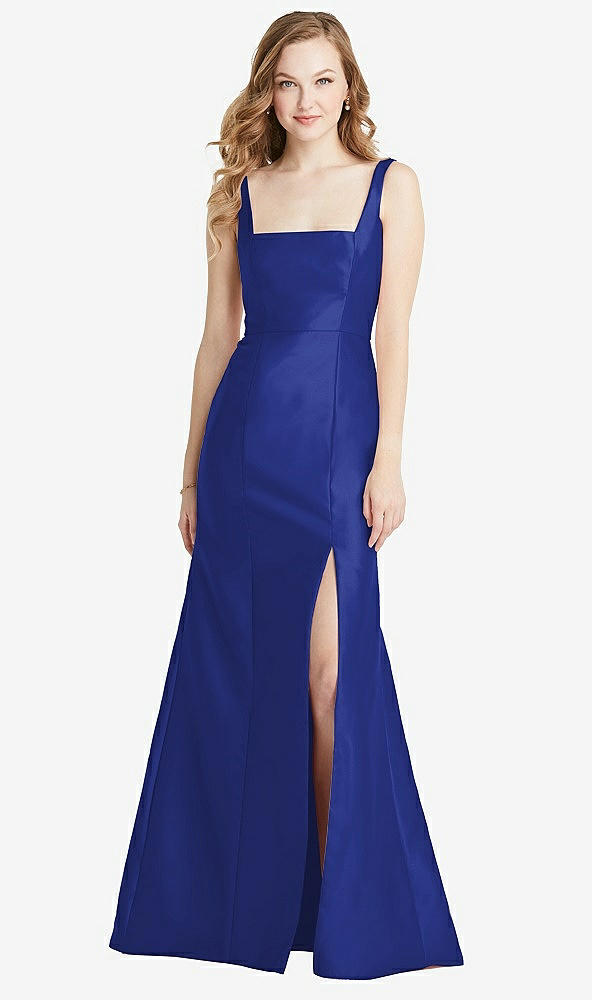 Front View - Cobalt Blue Bella Bridesmaids Dress BB135