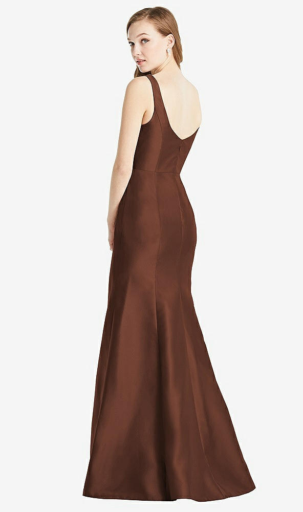 Back View - Cognac Bella Bridesmaids Dress BB135