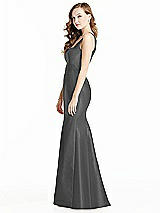 Side View Thumbnail - Gunmetal Bella Bridesmaids Dress BB135