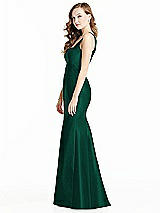 Side View Thumbnail - Hunter Green Bella Bridesmaids Dress BB135