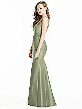 Side View Thumbnail - Sage Bella Bridesmaids Dress BB135