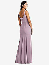 Rear View Thumbnail - Suede Rose Bella Bridesmaids Dress BB136