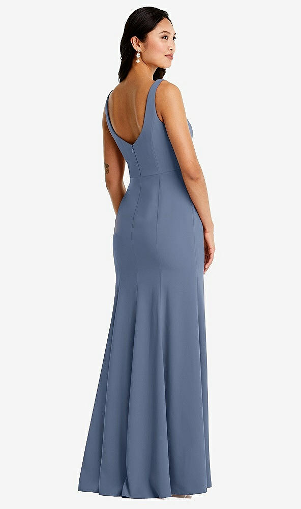 Back View - Larkspur Blue Bella Bridesmaids Dress BB136