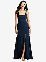 Front View Thumbnail - Midnight Navy Bella Bridesmaids Dress BB136