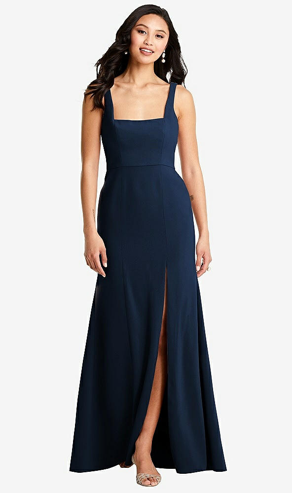 Front View - Midnight Navy Bella Bridesmaids Dress BB136