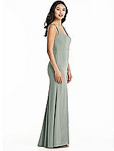 Side View Thumbnail - Willow Green Bella Bridesmaids Dress BB136