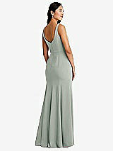 Rear View Thumbnail - Willow Green Bella Bridesmaids Dress BB136