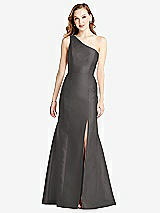 Front View Thumbnail - Caviar Gray Bella Bridesmaids Dress BB137