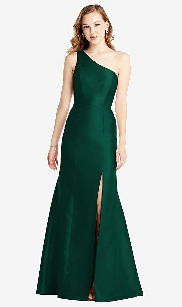 Front View - Hunter Green Bella Bridesmaids Dress BB137