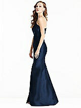 Side View Thumbnail - Midnight Navy Bella Bridesmaids Dress BB137