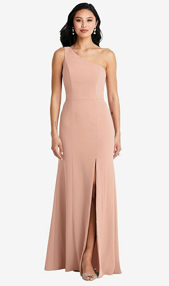 Front View - Pale Peach Bella Bridesmaids Dress BB138