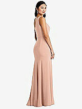 Rear View Thumbnail - Pale Peach Bella Bridesmaids Dress BB138