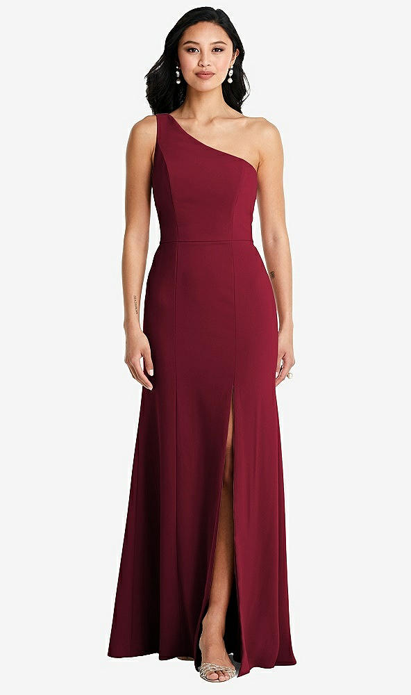 Front View - Burgundy Bella Bridesmaids Dress BB138