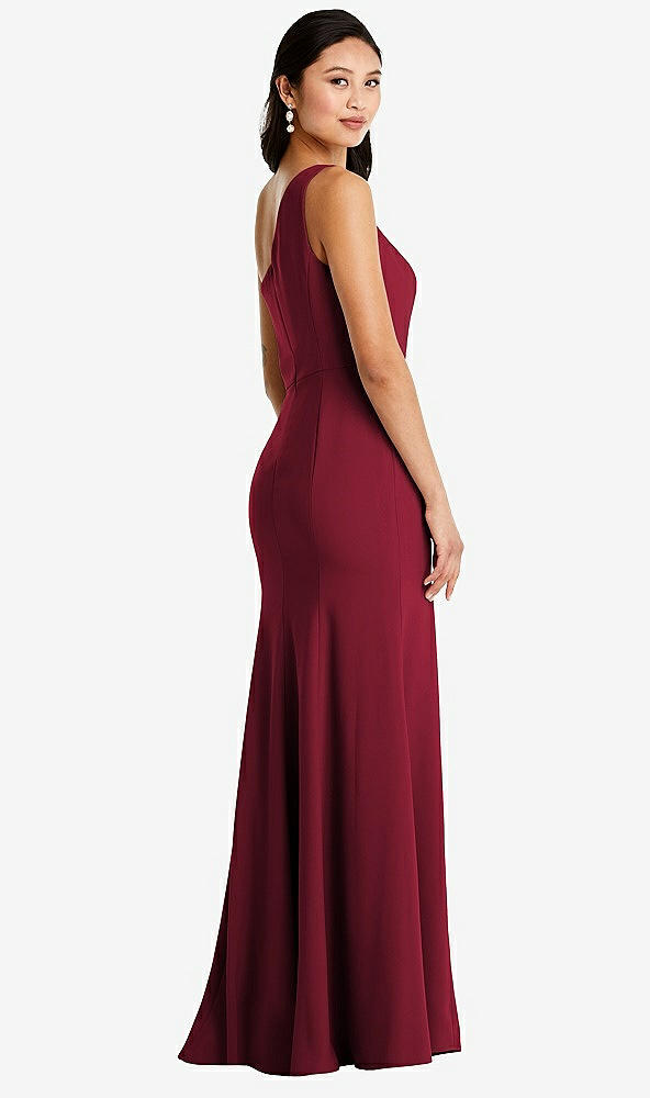 Back View - Burgundy Bella Bridesmaids Dress BB138