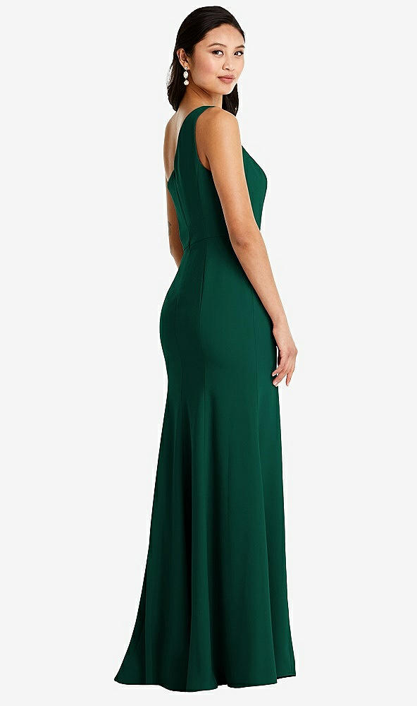 Back View - Hunter Green Bella Bridesmaids Dress BB138