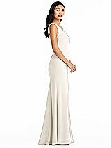 Side View Thumbnail - Ivory Bella Bridesmaids Dress BB138