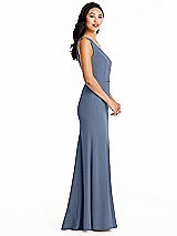 Side View Thumbnail - Larkspur Blue Bella Bridesmaids Dress BB138