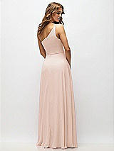 Alt View 3 Thumbnail - Cameo One-Shoulder Chiffon Maxi Dress with Shirred Front Slit