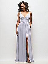 Alt View 2 Thumbnail - Silver Dove Deep V-Neck Shirred Skirt Maxi Dress with Convertible Straps