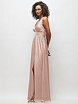 Alt View 3 Thumbnail - Toasted Sugar Deep V-Neck Shirred Skirt Maxi Dress with Convertible Straps