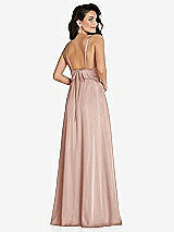 Rear View Thumbnail - Toasted Sugar Deep V-Neck Shirred Skirt Maxi Dress with Convertible Straps