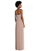 Alt View 4 Thumbnail - Neu Nude Draped Chiffon Grecian Column Gown with Convertible Straps