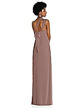 Alt View 2 Thumbnail - Sienna Draped Chiffon Grecian Column Gown with Convertible Straps