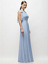 Alt View 5 Thumbnail - Cloudy Draped One-Shoulder Maxi Dress with Scarf Bow