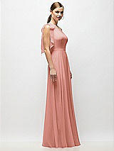 Alt View 5 Thumbnail - Desert Rose Draped One-Shoulder Maxi Dress with Scarf Bow
