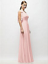 Alt View 5 Thumbnail - Rose Draped One-Shoulder Maxi Dress with Scarf Bow