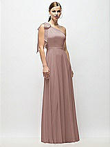 Alt View 4 Thumbnail - Sienna Draped One-Shoulder Maxi Dress with Scarf Bow