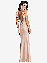 Alt View 2 Thumbnail - Cameo Ruffle Trimmed Open-Back Maxi Slip Dress