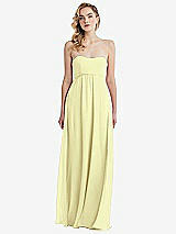 Alt View 6 Thumbnail - Butter Yellow Empire Waist Shirred Skirt Convertible Sash Tie Maxi Dress