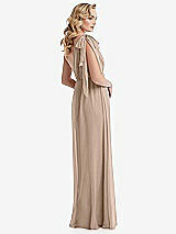 Alt View 4 Thumbnail - Topaz Empire Waist Shirred Skirt Convertible Sash Tie Maxi Dress