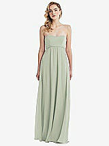 Alt View 6 Thumbnail - Celadon Empire Waist Shirred Skirt Convertible Sash Tie Maxi Dress