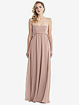 Alt View 6 Thumbnail - Neu Nude Empire Waist Shirred Skirt Convertible Sash Tie Maxi Dress