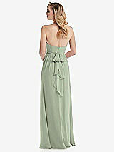 Alt View 7 Thumbnail - Sage Empire Waist Shirred Skirt Convertible Sash Tie Maxi Dress