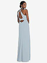 Alt View 1 Thumbnail - Mist Halter Criss Cross Cutout Back Maxi Dress