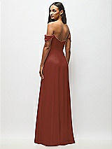Alt View 6 Thumbnail - Auburn Moon Off-the-Shoulder Basque Neck Maxi Dress with Flounce Sleeves