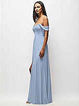 Alt View 5 Thumbnail - Cloudy Off-the-Shoulder Basque Neck Maxi Dress with Flounce Sleeves