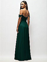 Alt View 6 Thumbnail - Evergreen Off-the-Shoulder Basque Neck Maxi Dress with Flounce Sleeves
