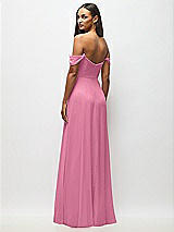 Alt View 6 Thumbnail - Orchid Pink Off-the-Shoulder Basque Neck Maxi Dress with Flounce Sleeves