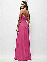 Alt View 6 Thumbnail - Tea Rose Off-the-Shoulder Basque Neck Maxi Dress with Flounce Sleeves