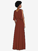 Alt View 3 Thumbnail - Auburn Moon V-Neck Split Sleeve Blouson Bodice Maxi Dress