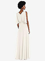 Alt View 3 Thumbnail - Ivory V-Neck Split Sleeve Blouson Bodice Maxi Dress