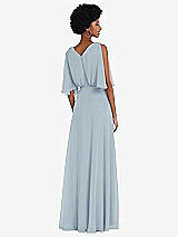 Alt View 3 Thumbnail - Mist V-Neck Split Sleeve Blouson Bodice Maxi Dress