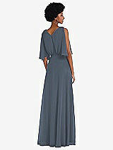 Alt View 3 Thumbnail - Silverstone V-Neck Split Sleeve Blouson Bodice Maxi Dress