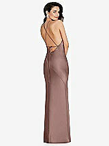 Rear View Thumbnail - Sienna Halter Convertible Strap Bias Slip Dress With Front Slit